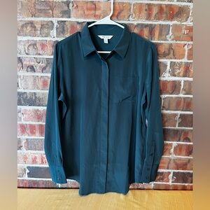 Nine West Lavish Green Long Sleeve Blouse Women’s Size:M NWT